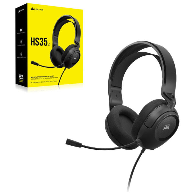 Corsair HS35 V2 Cuffie Gaming Cablate Circumaurali Driver 50 mm Microfono Omnidirezionale Jack 3.5 mm colore Blu