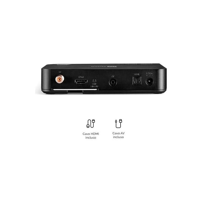 TELE System 58010100 TS9019HEVC Decoder Satellitare tivu'sat DVB-S2 Full HD 1080p Smartcard Inclusa colore Nero