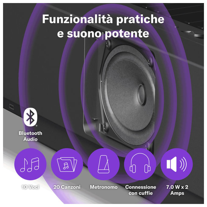 Yamaha VHP6330 P-145BT Pianoforte Digitale 88 Tasti Pesati GHC 10 Voci Bluetooth colore Nero