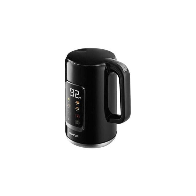Sencor SWK 0951BK Bollitore Elettrico 1,7 L 2200W Display LED Touch Controllo Temperatura 40-100°C Doppia Parete colore Nero