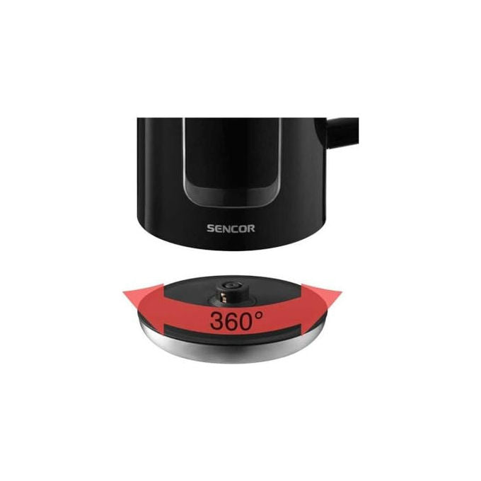 Sencor SWK 0951BK Bollitore Elettrico 1,7 L 2200W Display LED Touch Controllo Temperatura 40-100°C Doppia Parete colore Nero