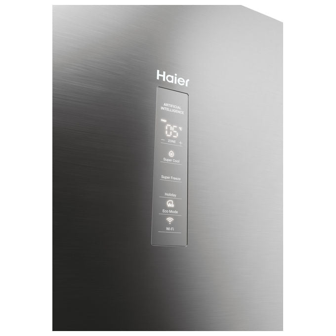 Haier HDPW7620ANPK 2D 60 Serie 7 Pro Frigorifero Combinato 409 L 205 cm Classe A 35 dB No Frost Wi-Fi colore Acciaio Inox