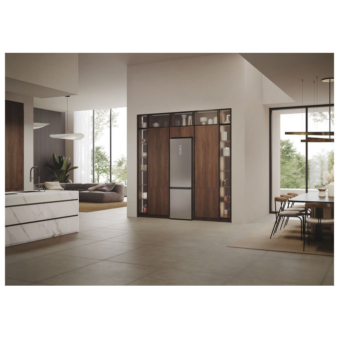 Haier HDPW7620ANPK 2D 60 Serie 7 Pro Frigorifero Combinato 409 L 205 cm Classe A 35 dB No Frost Wi-Fi colore Acciaio Inox