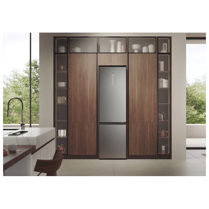 Haier HDPW7620ANPK 2D 60 Serie 7 Pro Frigorifero Combinato 409 L 205 cm Classe A 35 dB No Frost Wi-Fi colore Acciaio Inox