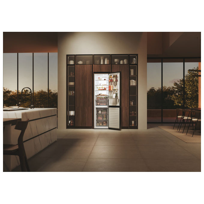 Haier HDPW7620ANPK 2D 60 Serie 7 Pro Frigorifero Combinato 409 L 205 cm Classe A 35 dB No Frost Wi-Fi colore Acciaio Inox