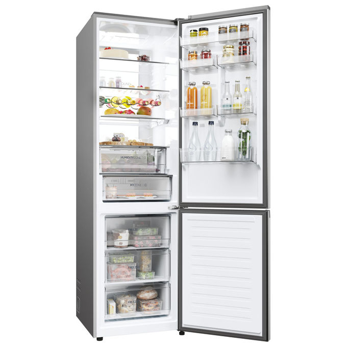 Haier HDPW7620ANPK 2D 60 Serie 7 Pro Frigorifero Combinato 409 L 205 cm Classe A 35 dB No Frost Wi-Fi colore Acciaio Inox