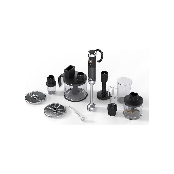 Sencor SHB 6552BK Frullatore ad Immersione 10 in 1 1500W Titanium QuadBlade Velocita' Continua 10 Accessori colore Nero