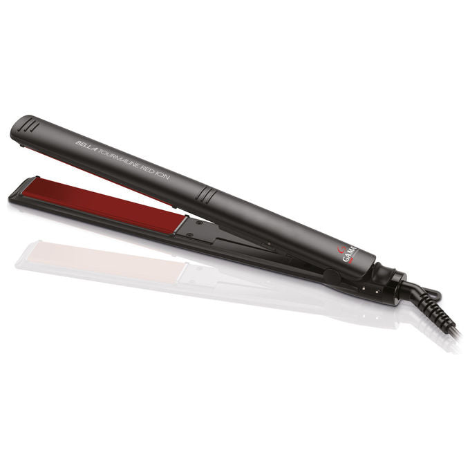 Ga.ma GI0212 Bella Tourmaline Red Ion Piastra per Capelli 230°C Tormalina Ioni 45 W cavo girevole 360° colore Nero