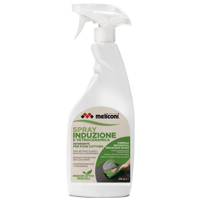 Meliconi 621034 Eco Spray Detergente Piani Cottura Induzione e Vetroceramica 500 ml colore Multicolore