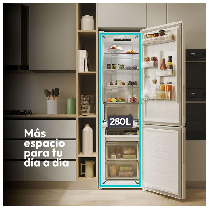 Candy CNCQ2T518EW City Fresco 300 Frigorifero Combinato 279 L 182 cm Classe E 38 dB No Frost colore Bianco