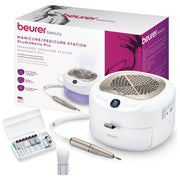 Beurer MP200 StudioNails Pro Stazione Manicure Pedicure 3 in 1 Fresa Lampada UV LED Aspiratore 26000 rpm colore Bianco