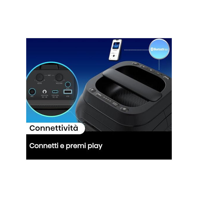 Hisense Party Rocket 160 Altoparlante da festa Nero 160 W