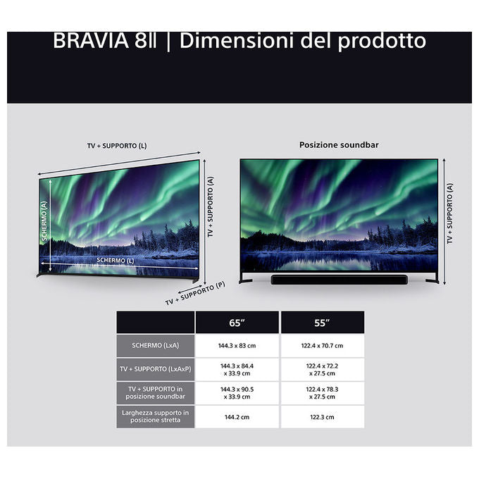 Sony K-65XR5 65'' 4K Ultra HD Smart TV Wi-Fi Nero