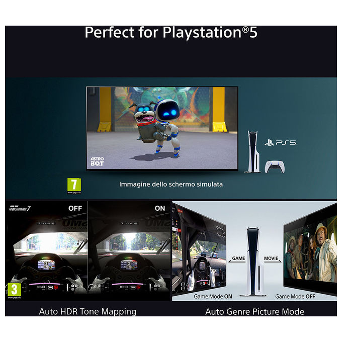 Sony K55XR8M25BP BRAVIA 8 II Smart TV 55'' QD-OLED 4K Google TV HDR Dolby Vision Cognitive XR 120Hz Wi-Fi 6 Gaming colore Nero