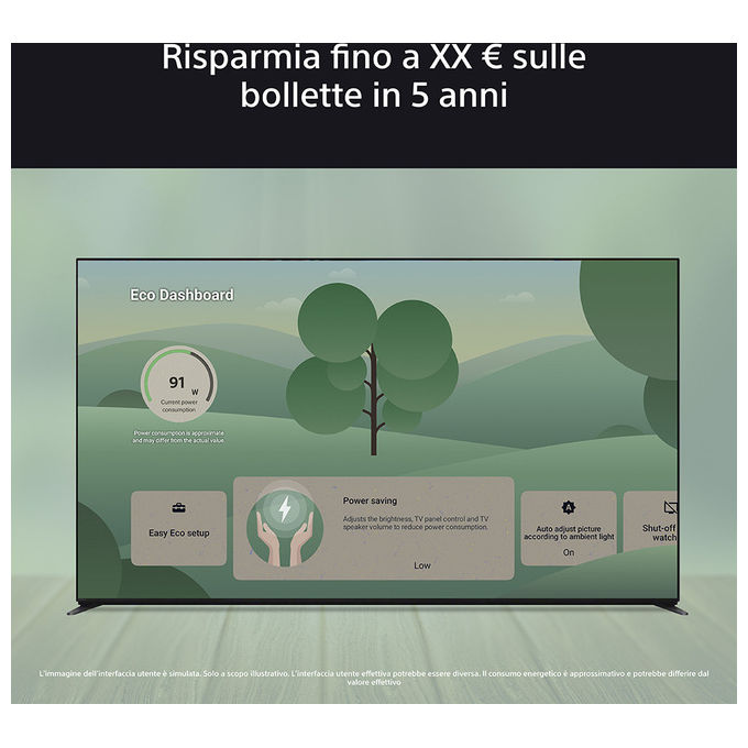 Sony K55XR8M25BP BRAVIA 8 II Smart TV 55'' QD-OLED 4K Google TV HDR Dolby Vision Cognitive XR 120Hz Wi-Fi 6 Gaming colore Nero