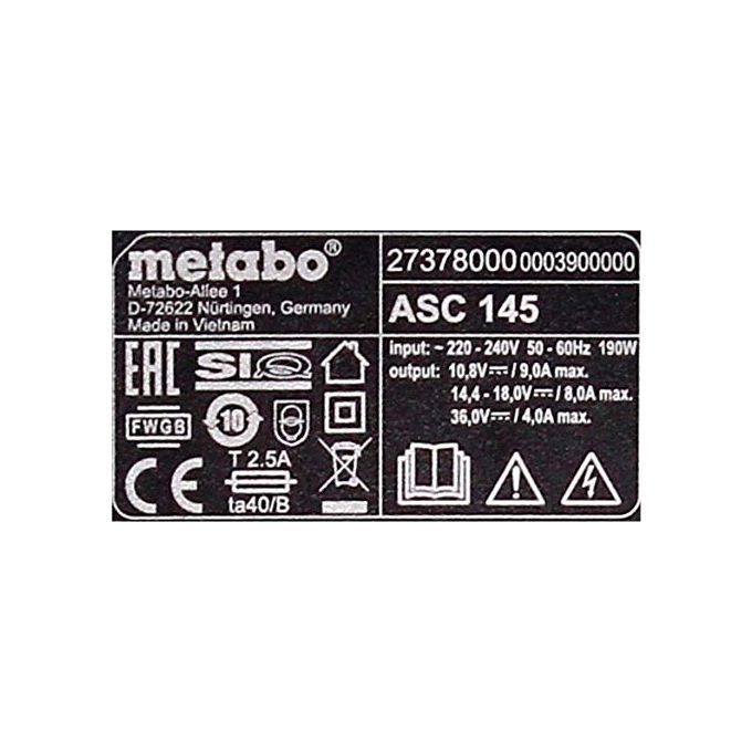 Metabo Basis-Set Batteria 18V 5,5 Ah Lihd