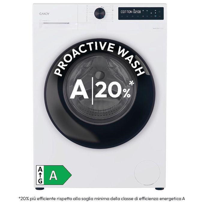 Candy BR49B8-S ProWash 500 Lavatrice Carica Frontale 9 Kg 1400 rpm Classe A Inverter Vapore Wi-Fi (85x60x60 cm) colore Bianco