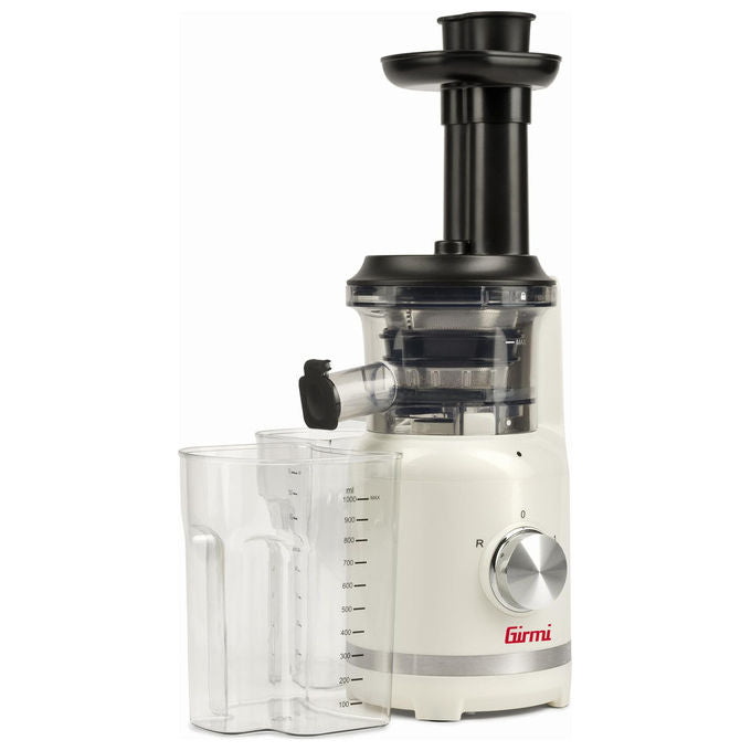 Girmi SW1101 Estrattore di Succo Lento a Freddo 300W 70 rpm Filtro in Metallo Funzione Reverse colore Crema