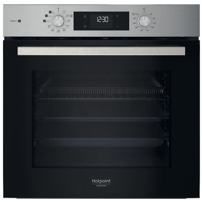 Hotpoint HAO 258HSU1F X Forno da incasso Elettrico 71 L Classe A+ Ventilato Vapore Grill AirFry 10 programmi (60x60x55 cm) colore Nero Inox