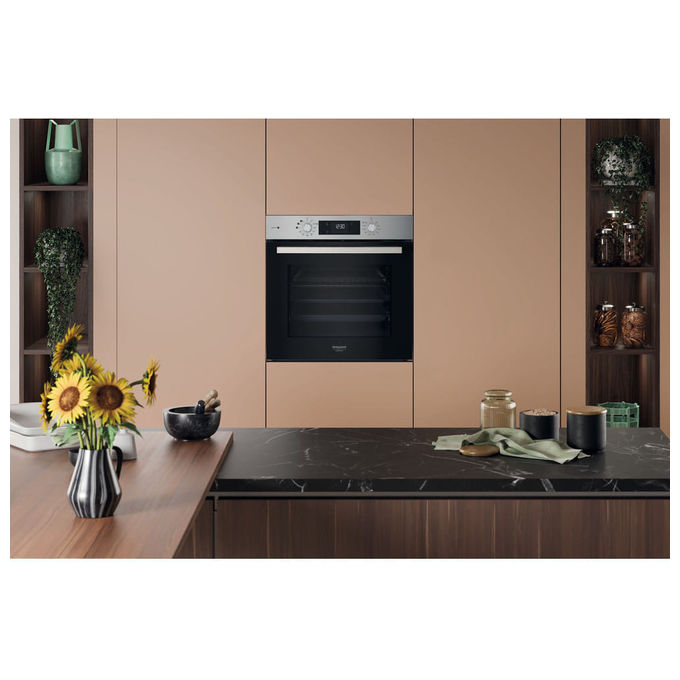 Hotpoint HAO 258HSU1F X Forno da incasso Elettrico 71 L Classe A+ Ventilato Vapore Grill AirFry 10 programmi (60x60x55 cm) colore Nero Inox
