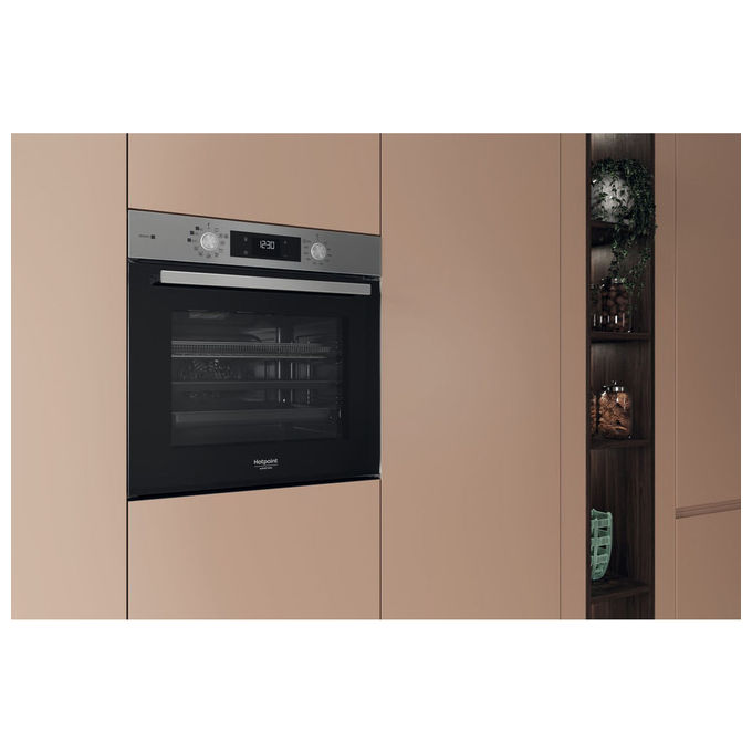 Hotpoint HAO 258HSU1F X Forno da incasso Elettrico 71 L Classe A+ Ventilato Vapore Grill AirFry 10 programmi (60x60x55 cm) colore Nero Inox