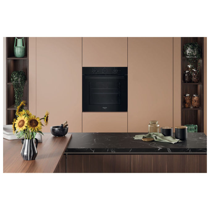 Hotpoint HAO 435H B Forno da incasso Elettrico Ventilato 71 L Classe A Autopulizia Idrolitica 6 Funzioni (60x60x55 cm) colore Nero