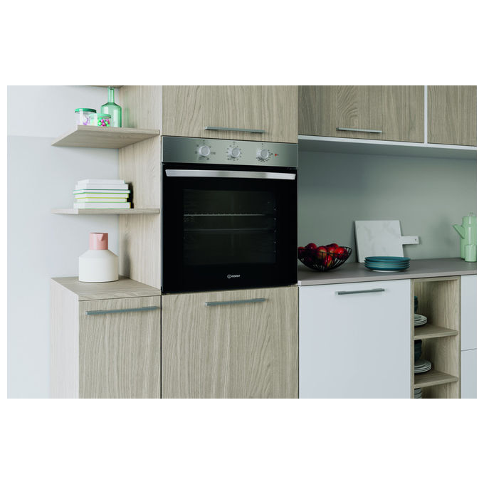 Indesit IO 2350H X Forno da incasso Elettrico Multifunzione 66 L Classe A 6 Funzioni Pulizia SteamandClean (59x59x55 cm) colore Nero e Acciaio Inox