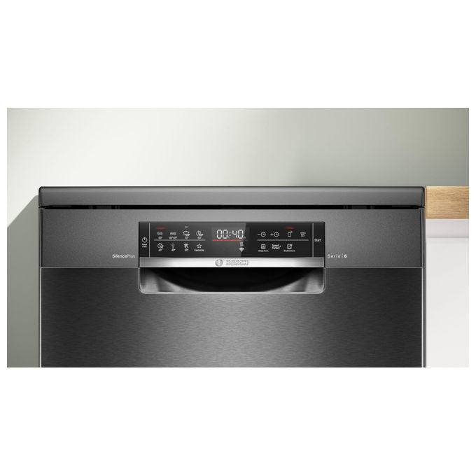 Bosch SMS6ECC12E Serie 6 Lavastoviglie Libera Installazione 14 coperti Classe A 42 dB Wi-Fi Home Connect (85x60x60 cm) colore Nero
