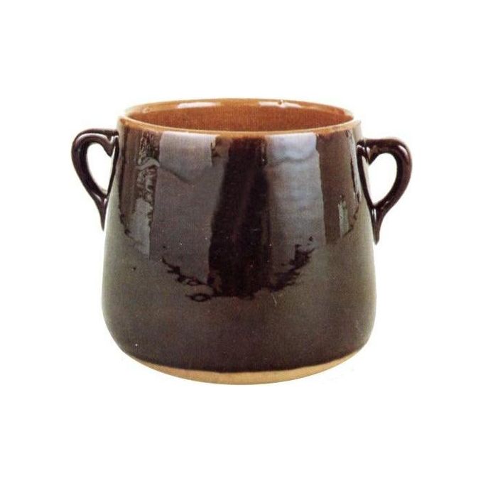 Vulcania 5670022 Terracotta Pentola in Terracotta Smaltata con Due Manici Diametro 22 cm Altezza 21 cm Capacita' 7,3 lt colore Marrone