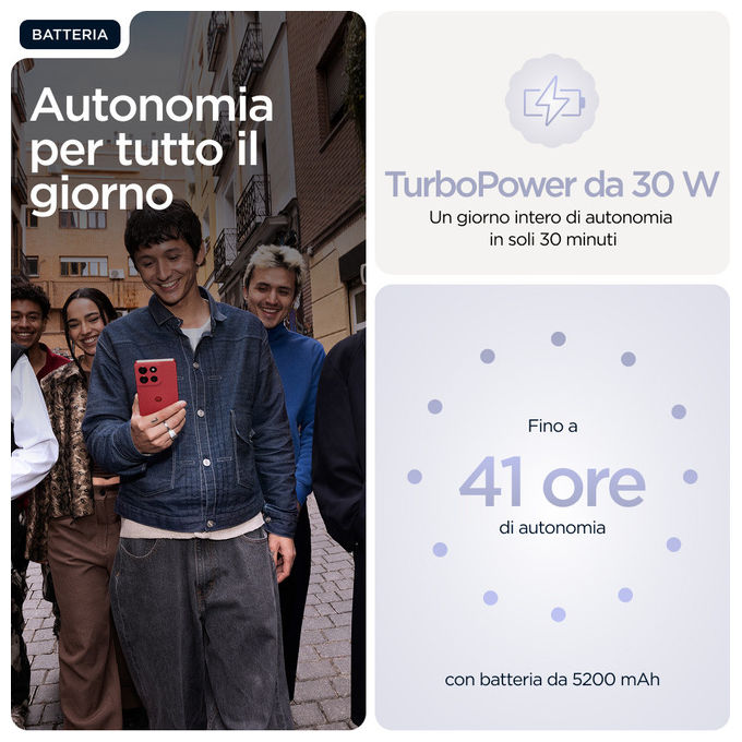 Motorola PB7L0087SE Moto G86 Smartphone 5G 8GB RAM 256GB Display 6,67'' pOLED 120Hz Fotocamera 50MP IP68 colore Lilla'