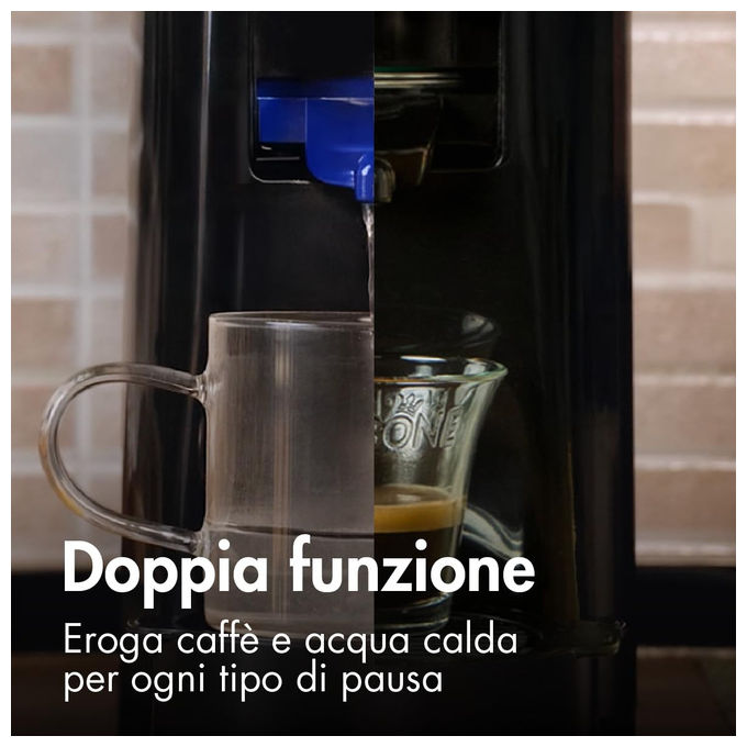 Caffe' Borbone BLUEMOONNERA Bluemoon Macchina da caffe' Cialde ESE 44mm 0.9 L 15 bar 650 W Funzione Acqua Calda colore Nero