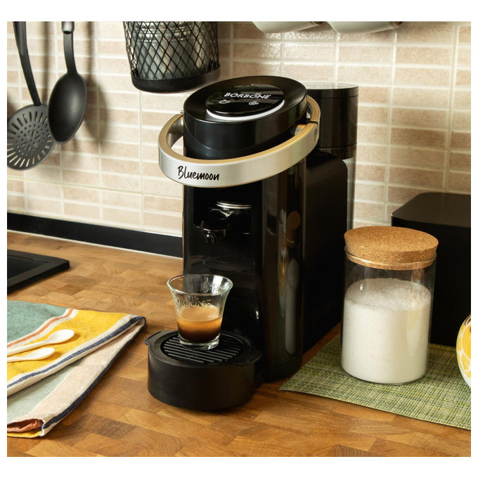 Caffe' Borbone BLUEMOONNERA Bluemoon Macchina da caffe' Cialde ESE 44mm 0.9 L 15 bar 650 W Funzione Acqua Calda colore Nero