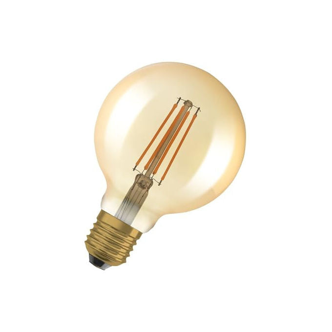 Osram, Lampada LED Vintage 1906 Classic Globe, 6.5W, E27, Filamento Oro, Dimmerabile