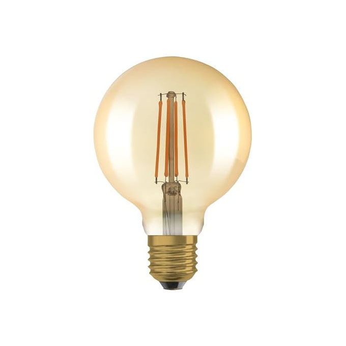 Osram, Lampada LED Vintage 1906 Classic Globe, 6.5W, E27, Filamento Oro, Dimmerabile