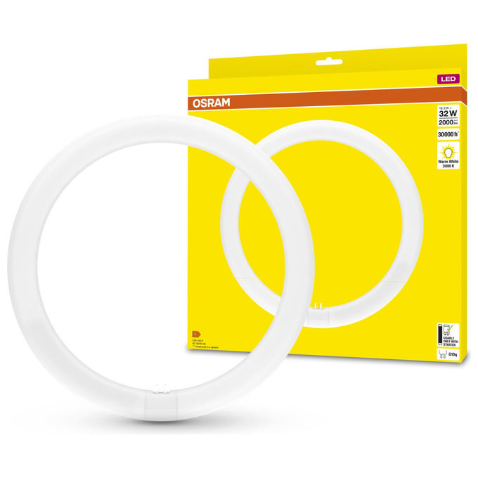 Osram Tubo LED Circolare T9C EM 32 18.3W 2000lm 3000K Luce Bianca Calda Lunga Durata
