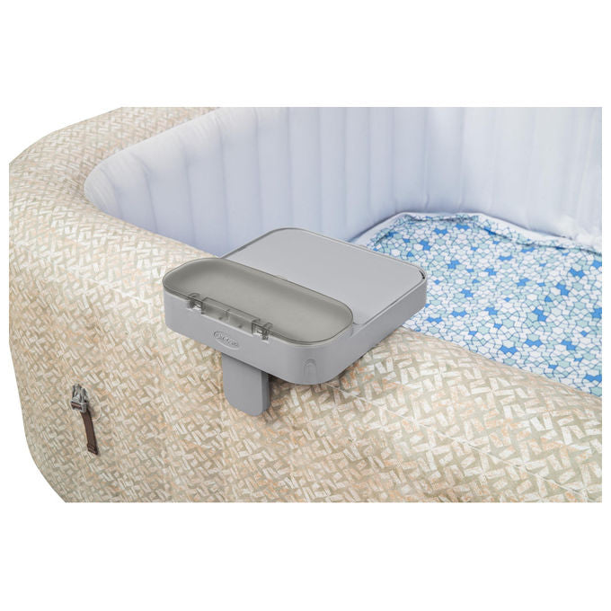 Bestway 60337 Lay-Z-Spa Xtras Vassoio Portaoggetti 4 in 1 Supporto Bevande Tablet Regolabile Universale colore Grigio
