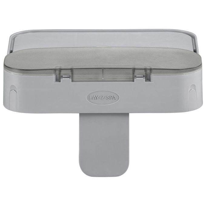 Bestway 60337 Lay-Z-Spa Xtras Vassoio Portaoggetti 4 in 1 Supporto Bevande Tablet Regolabile Universale colore Grigio