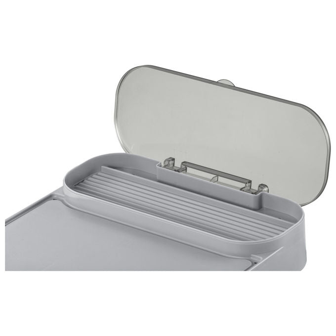 Bestway 60337 Lay-Z-Spa Xtras Vassoio Portaoggetti 4 in 1 Supporto Bevande Tablet Regolabile Universale colore Grigio
