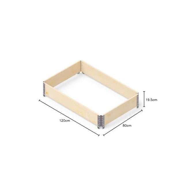 Kronus KGB1208NL Garden Box Eco Aiuola Rialzata Legno PEFC 120x80 cm Orto Giardino colore Naturale