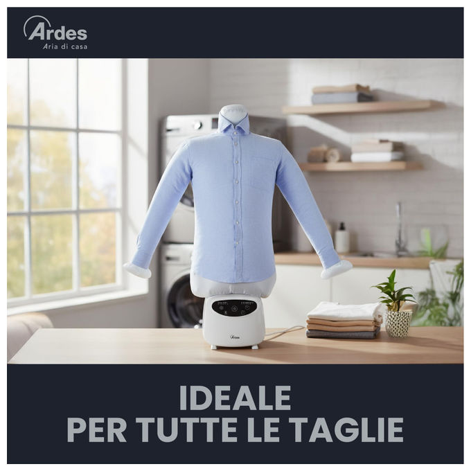 Ardes ARMST02D Blowy D Stiratrice Verticale Automatica per Camicie 1400 W 4 Temperature 2 Velocita' Timer 180 min colore Bianco
