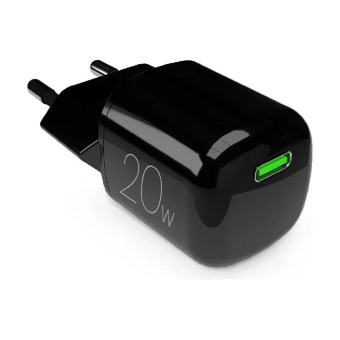 Puro, Caricabatterie da Muro MiniPro, 20W USB-C, GaN, Nero, Smartphone, Tablet
