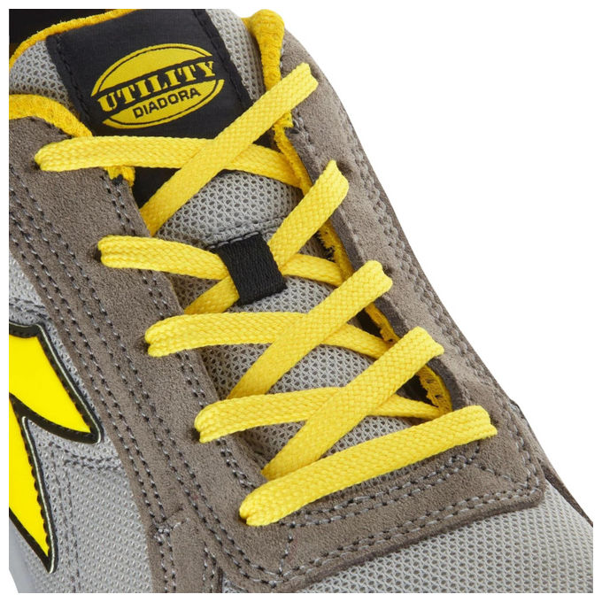 Diadora C8701 Run NET AB LOW Scarpe Antinfortunistiche Uomo S1PS Puntale Acciaio Suola Antiscivolo Resistente Olio colore Grigio Wind Alluminio