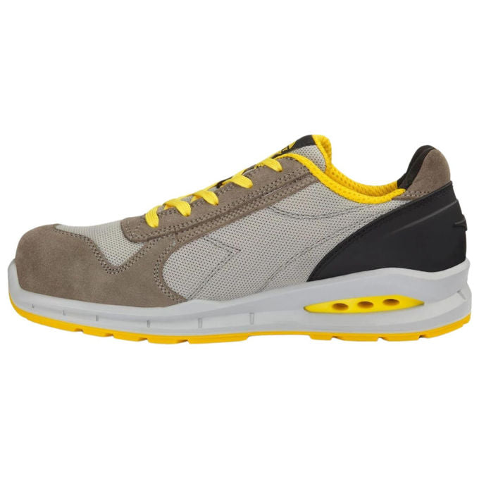 Diadora C8701 Run NET AB LOW Scarpe Antinfortunistiche Uomo S1PS Puntale Acciaio Suola Antiscivolo Resistente Olio colore Grigio Wind Alluminio