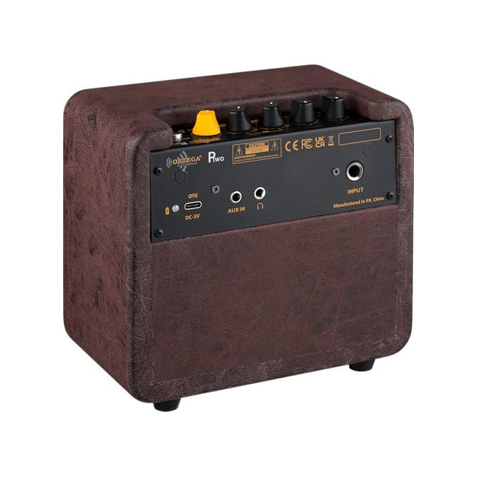 Ortega Guitars, Amplificatore Acustico 12W, Tascabile Bluetooth con Effetti