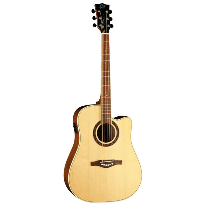 Eko D150ce Chitarra Acustica Elettrificata Dreadnought Cutaway Fishman Presys II Mogano Naturale