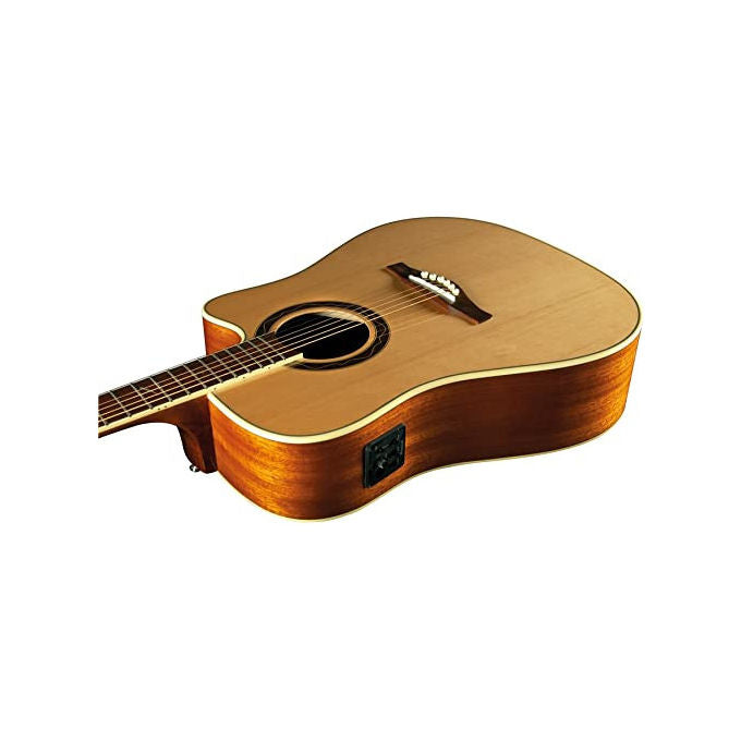 Eko D150ce Chitarra Acustica Elettrificata Dreadnought Cutaway Fishman Presys II Mogano Naturale