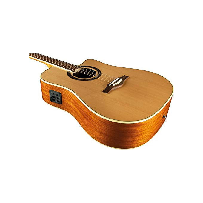 Eko D150ce Chitarra Acustica Elettrificata Dreadnought Cutaway Fishman Presys II Mogano Naturale
