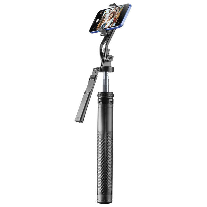 Cellularline, Selfie Stick Max, Bluetooth, Quadrapod Regolabile, Asta Telescopica 180cm, Nero