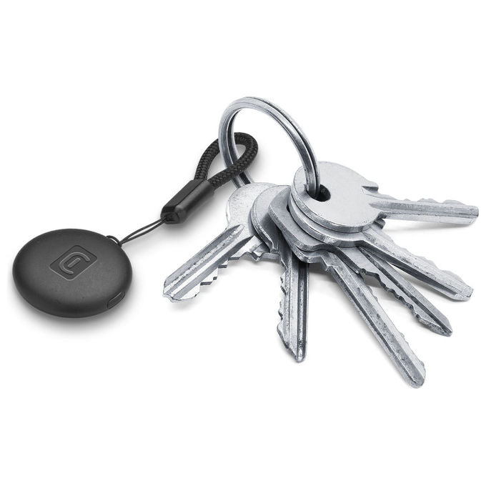 Cellularline Tracy Tag, Localizzatore Bluetooth, Compatibile iOS, Anti-Polvere, Nero