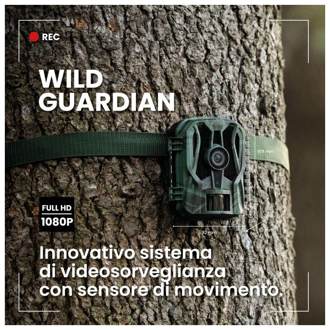 Midland, Fototrappola Wild Guardian, Videocamera 1080p, 20MP, Visione Notturna con LED Infrarossi